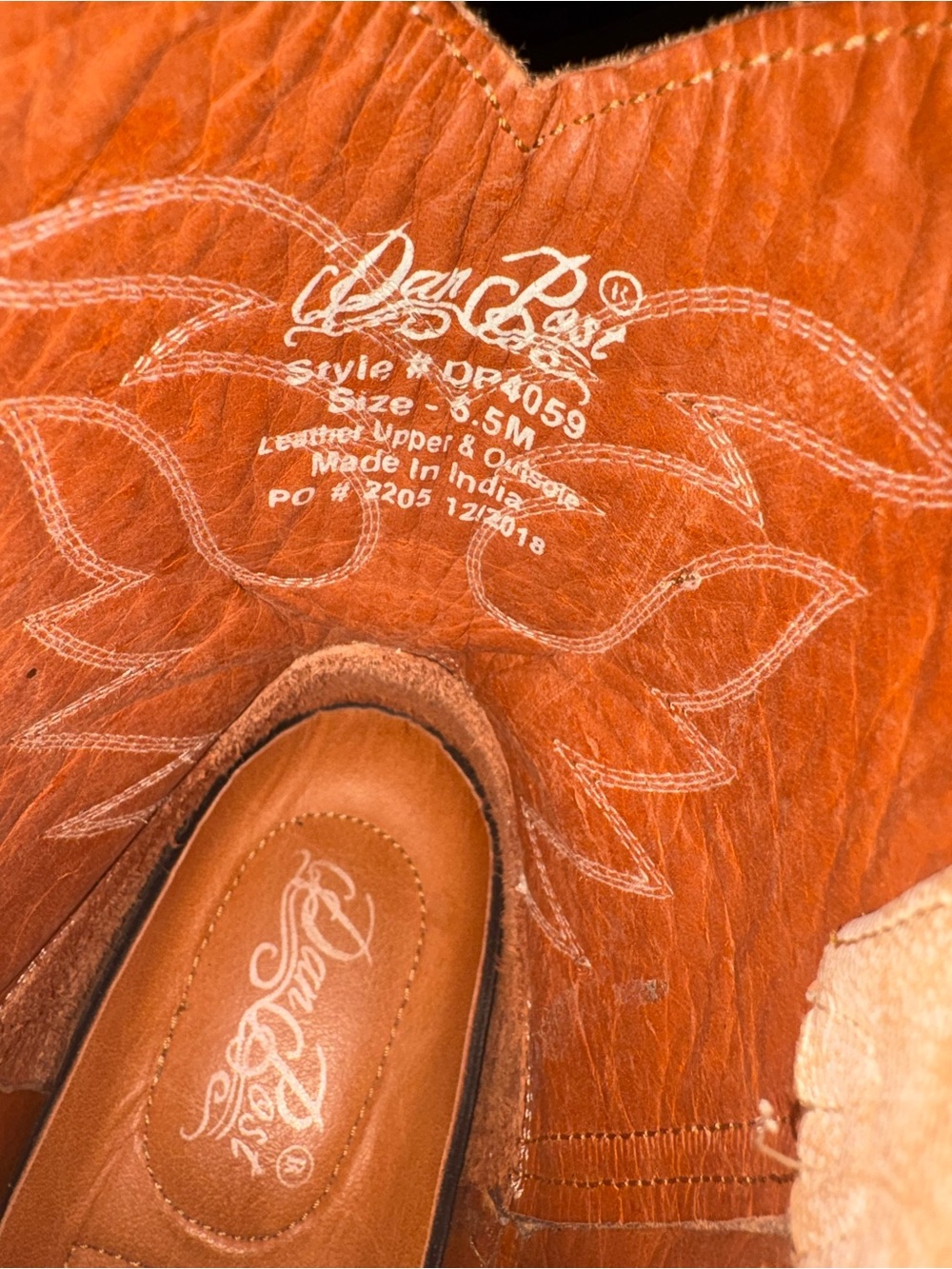 Classic Cowboy Vintage Western Style Women's Boots by Dan Post - Picture 9 of 10